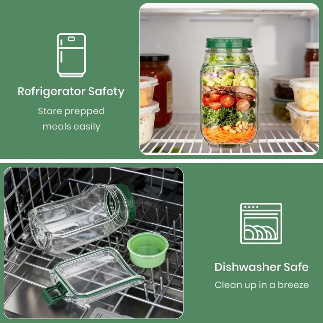 Merclee Salad Jar - Make WeightLoss Easy